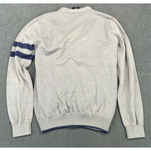 Preppy Varsity Stripe Cardigan BDG Women S Gray Button Up Collegiate Knit - Picture 9 of 10